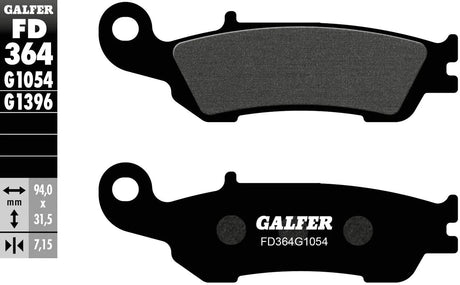 Galfer bremseklodser fd364 bremseklods fd364 g1054 organisk standard