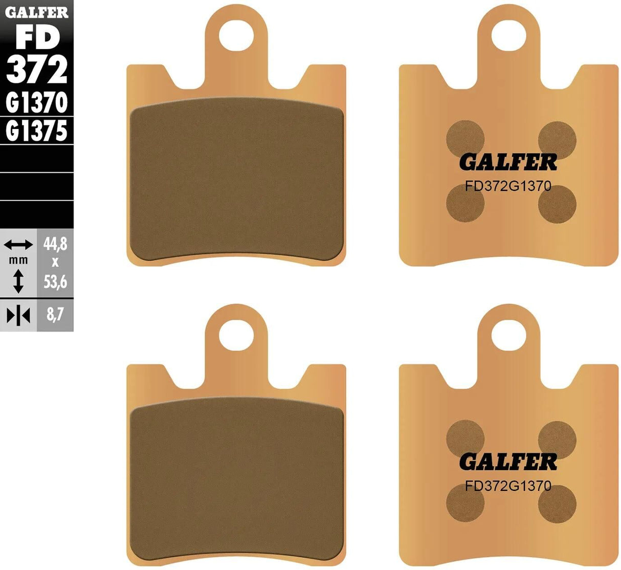 Galfer bremseklodser fd372 bremseklods fd372 g1370 sint.metal street