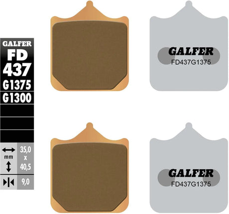 Galfer bremseklodser fd437 bremseklods fd437 g1375 sint.metal str. sp.