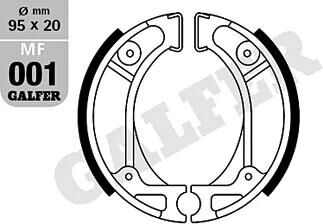 Galfer bremsesegmenter mf001 bremsesko mf001 g2165 økologisk