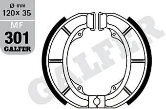Galfer bremsesegmenter mf301 bremsesko mf301 g2165 økologisk