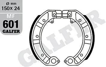 Galfer bremsesegmenter mf601 bremsesko mf601 g2165 økologisk
