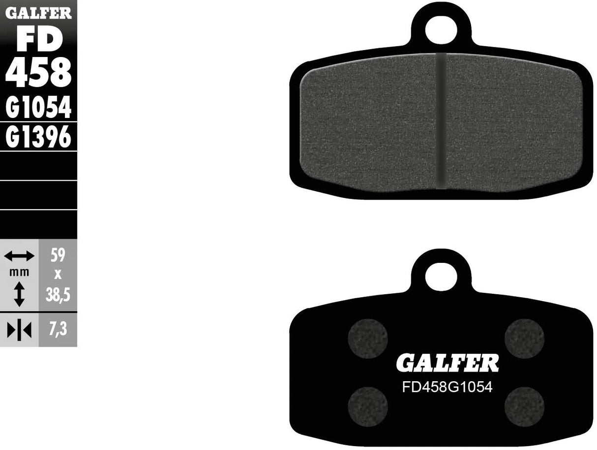Galfer bremseklodser FD458 bremseklods FD458 G1054 organisk standard