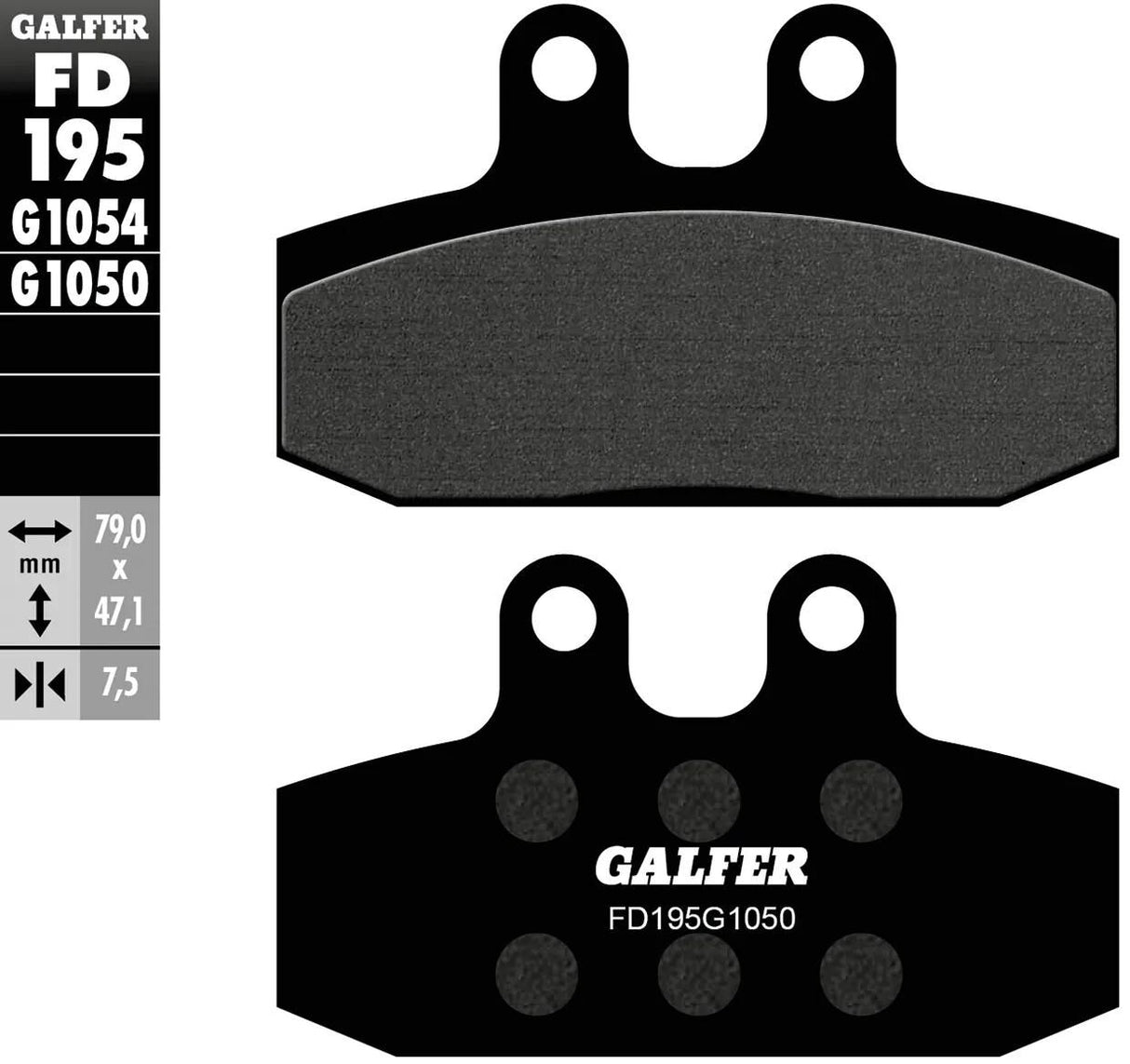Galfer bremseklodser fd195 bremseklods fd195 g1050 økologisk scooter