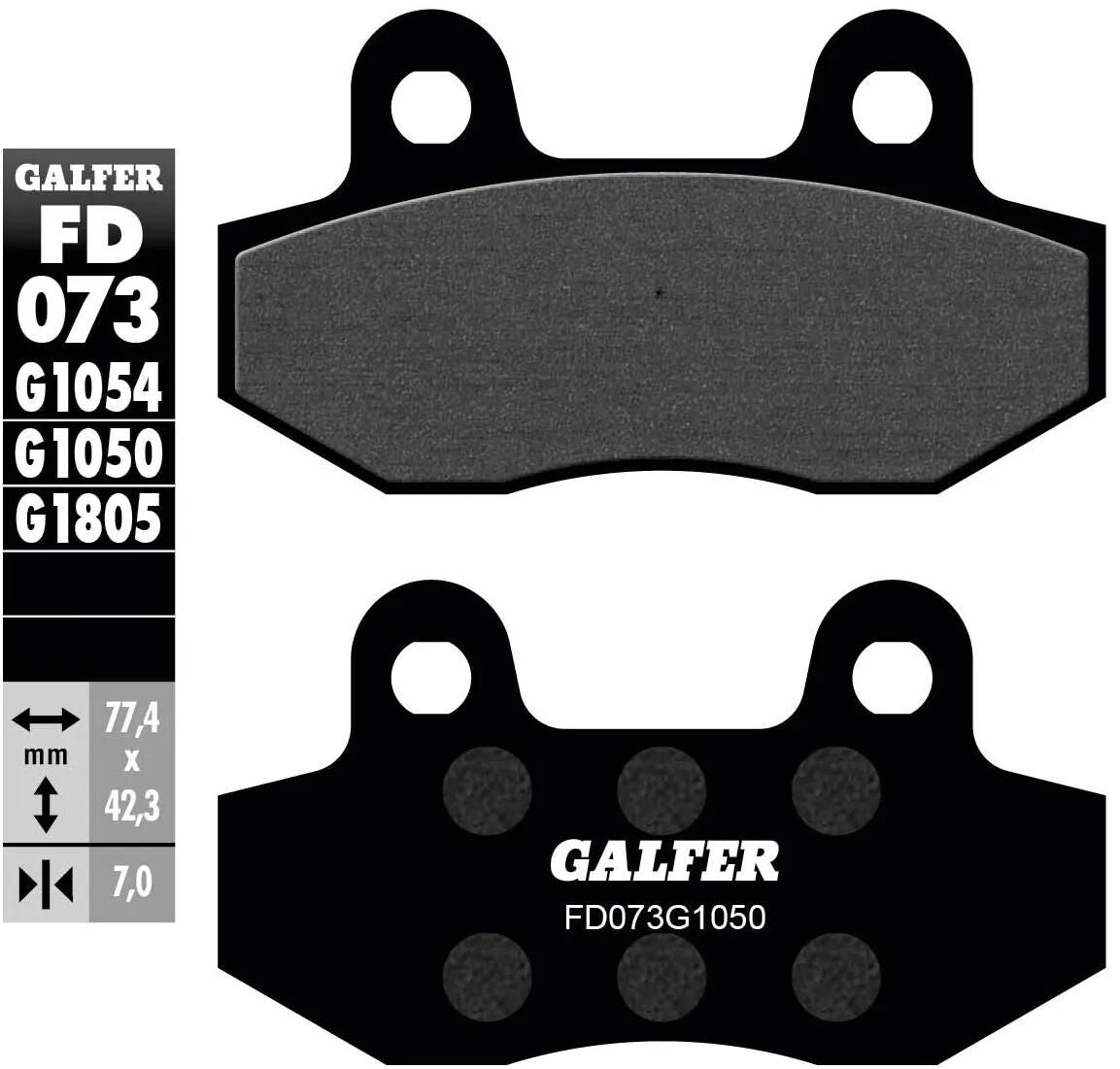 Galfer bremseklodser fd073 bremseklodser fd 073 g1050 økologiske
