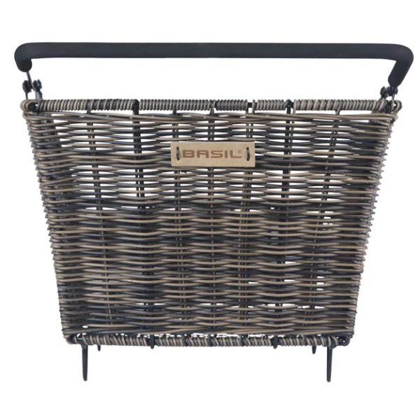 Basil cykelkurv cento rattan look multisystem 41 x 25 x 12 cm - brun