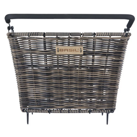 Basil cykelkurv cento rattan look multisystem 41 x 25 x 12 cm - brun