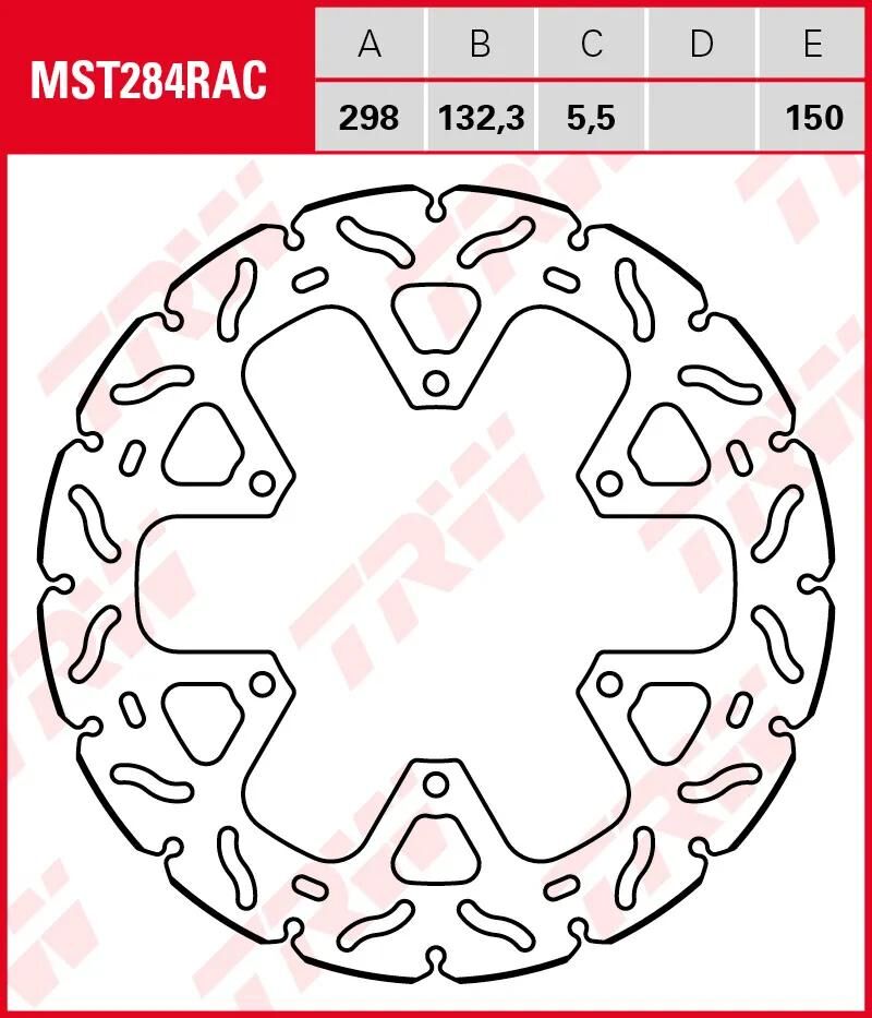 TRW bremseskive MST284RAC rotor MST284RAC stiv