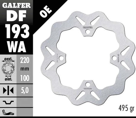 Galfer bremseskive df193 rotor df193 type wa stiv
