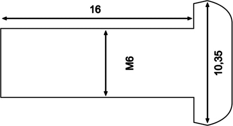 Trw bolt skrue m6x1