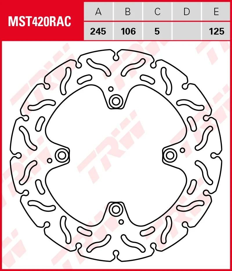 TRW bremseskive MST420RAC rotor MST420RAC stiv