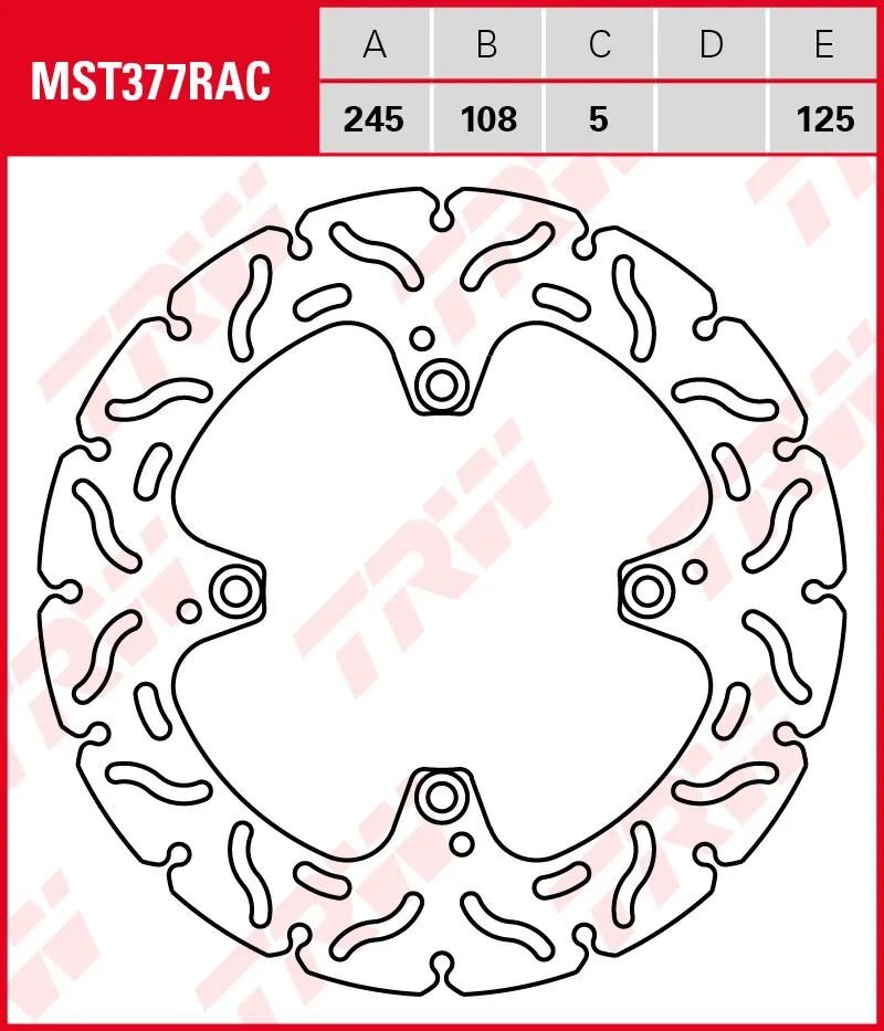 TRW bremseskive MST377RAC rotor MST377RAC stiv