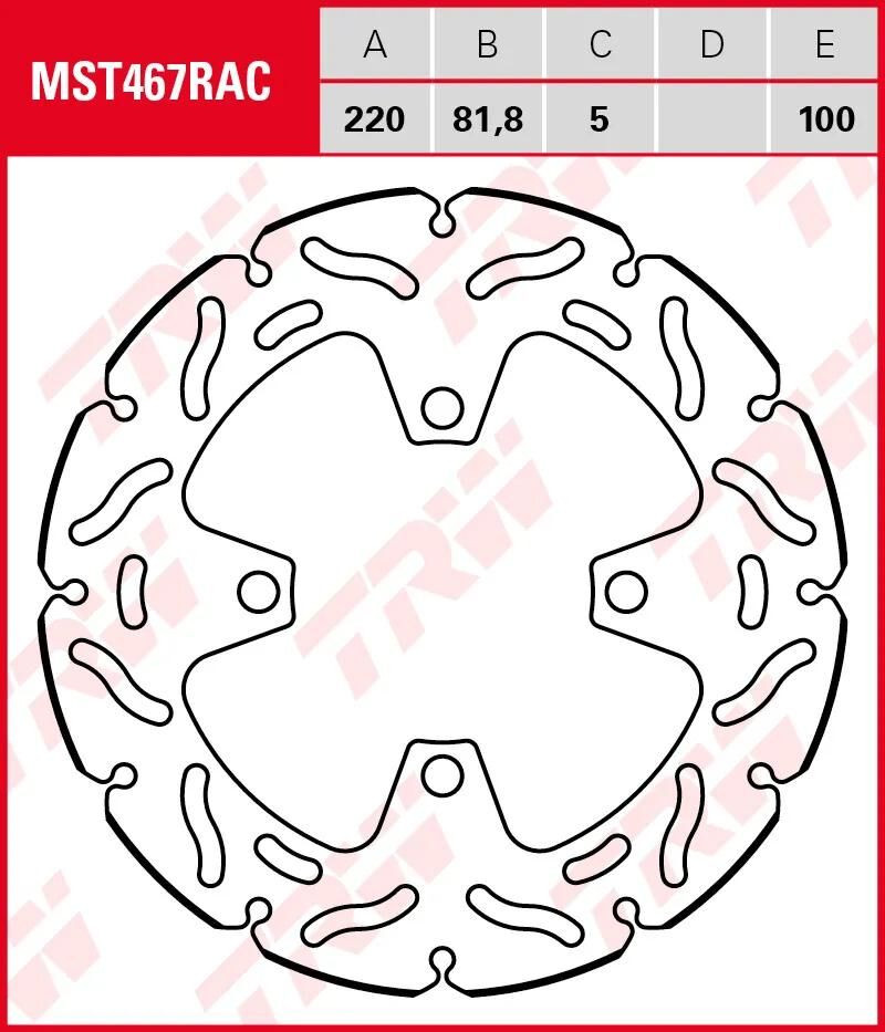 TRW bremseskive MST467RAC rotor MST467RAC stiv