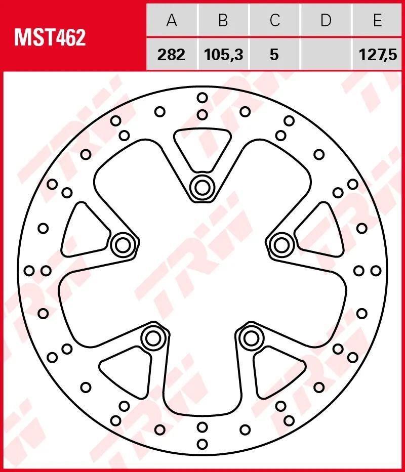 TRW bremseskive MST462 rotor MST462 stiv