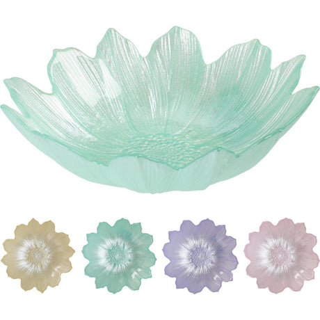 Home styling skål glas ø16cm 4 ass. farve