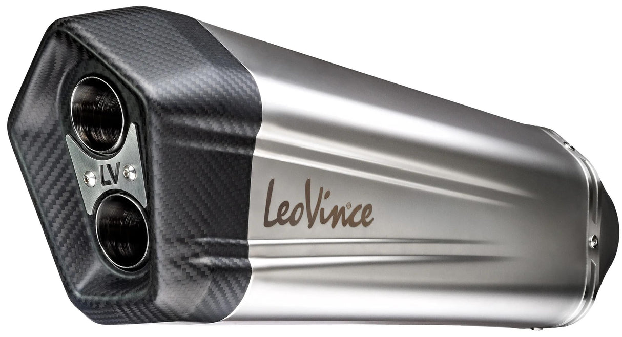 Leovince lyddæmper SBK LV-12 schalld Leo Slipon LV-12 rustfrit stål