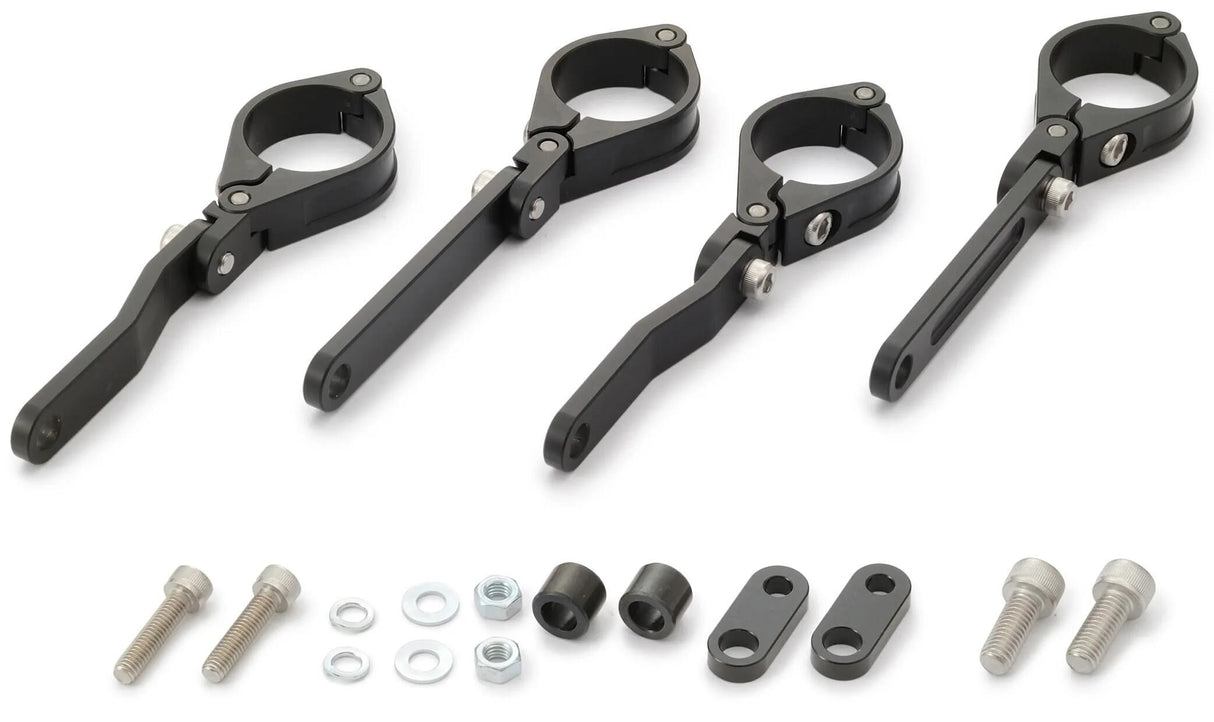 Daytona forlygteholder dobbeltakset beslag sh. aluminium 35mm sw justerab