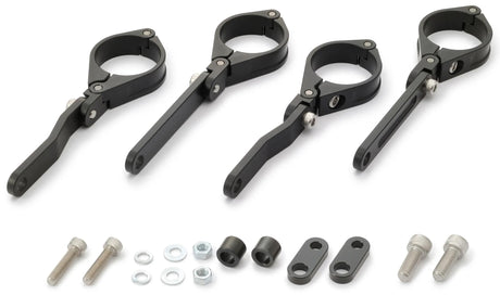 Daytona forlygteholder dobbeltakset beslag sh. aluminium 41mm sw justerab