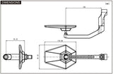 Daytona spejl d-spejl-4 spejle hexagon aluminium std sw e-mark