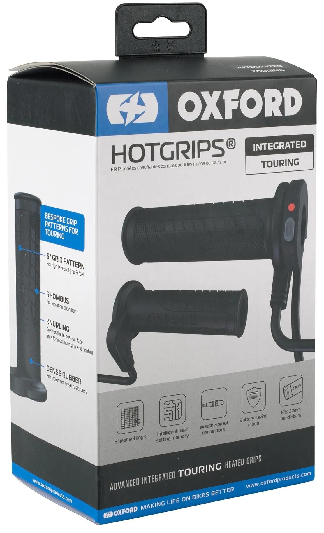 Oxford heizgriffe hotgrips®avancerede integrerede opvarmede greb avanceret integr. touring