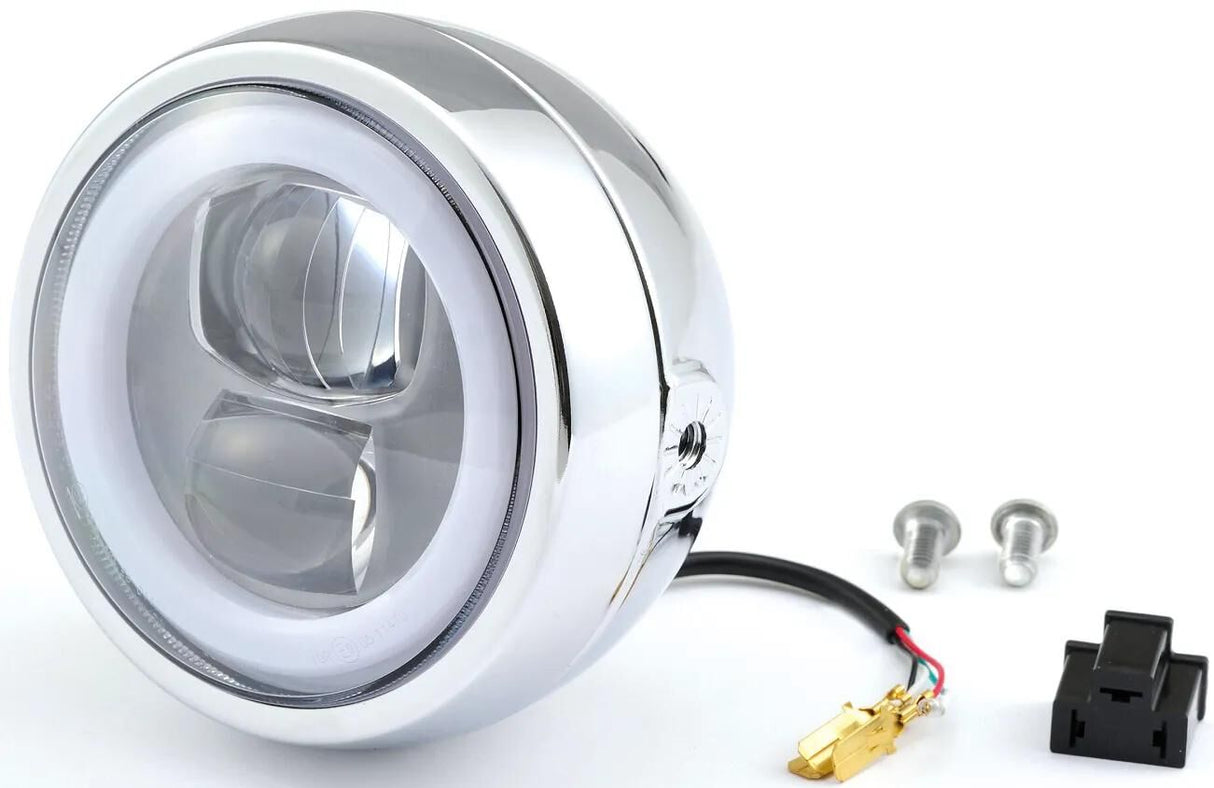 Daytona hovedlygte led forlygter led 12mm chr, lateral