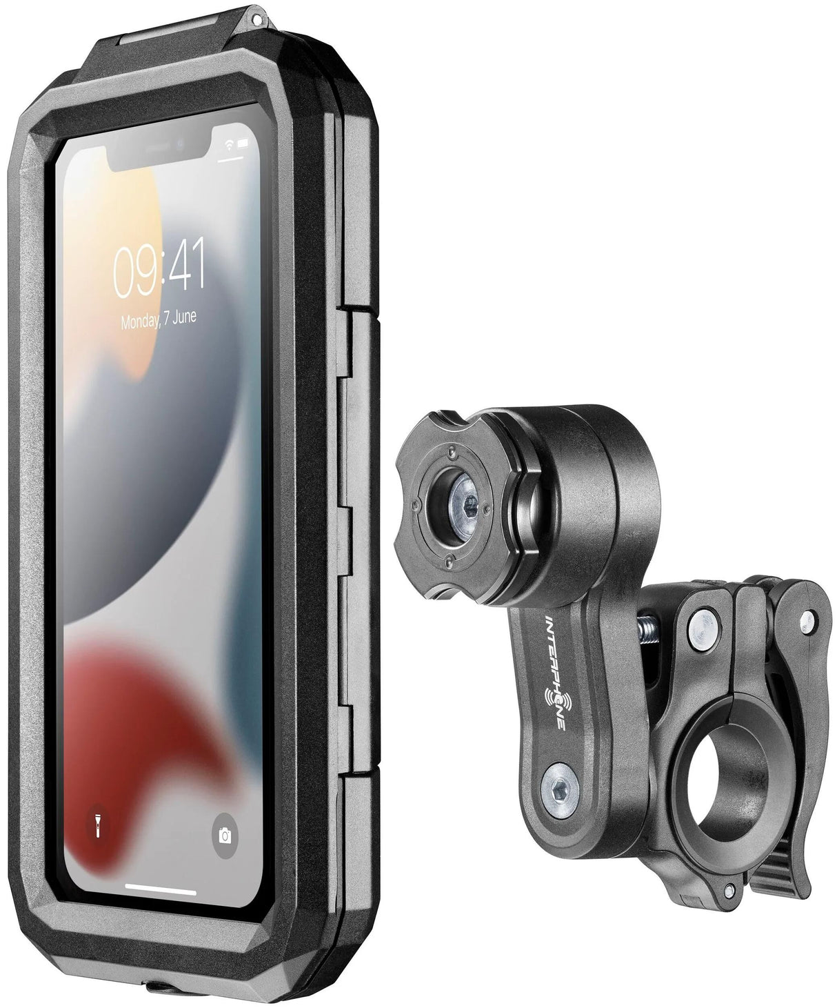 Interphone handyhalter quiklox mobiltelefon holder interph quiklox armor pro 6.5 sål