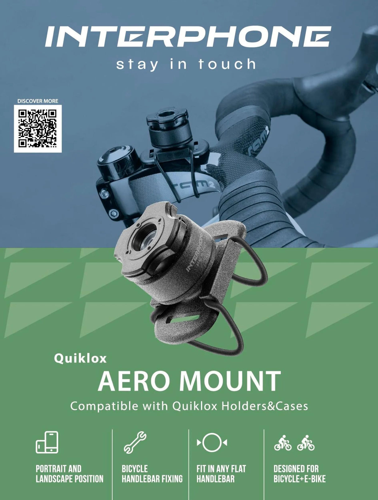 Interphone handyhalter quiklox taskeholder q-lox uni cykler