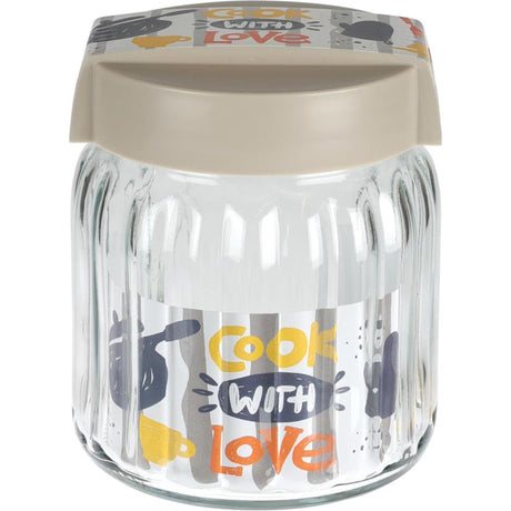 Fremragende husholdningsbeholder glas 1l med låg