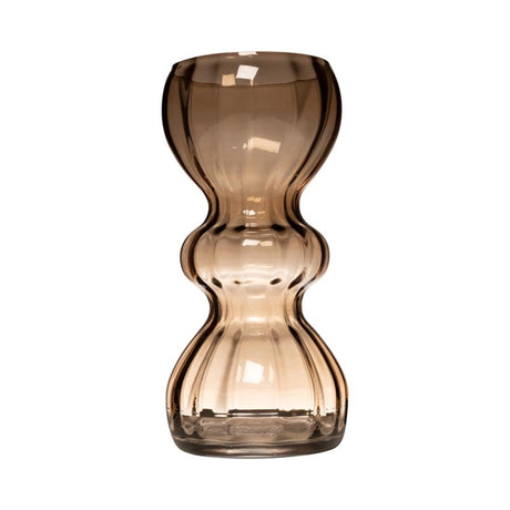 Øse glas yves swirl belly vase taupe ø12xh25cm