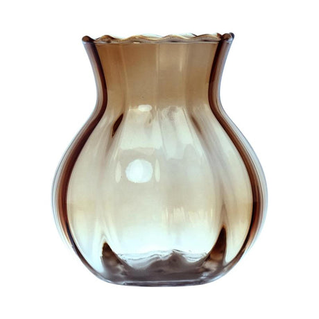 Øse glas yves swirl belly vase taupe ø11xh13cm