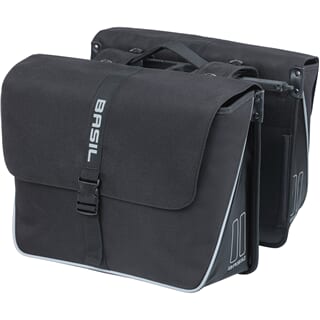 Basil dobbelt cykeltaske forte mik 35 liter 15 x 38 x 30 cm - sort
