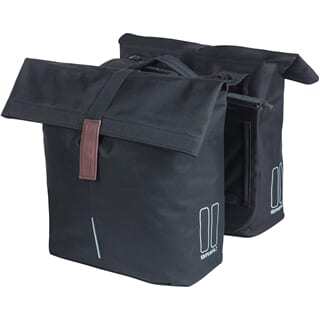 Basil dobbelt cykeltaske city mik 28-32 liter - sort