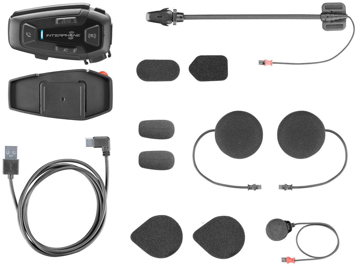 Interphone hjelm kommunikationssystem u-com 8 r com. systemhjelm u-com8r enkeltsæt