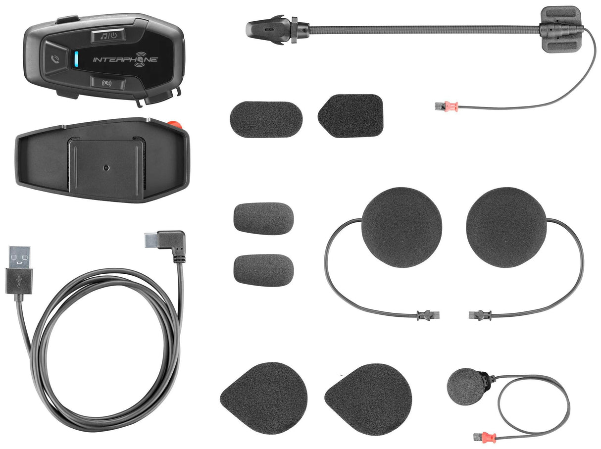 Interphone hjelm kommunikationssystem u-com 7 r com. systemhjelm u-com7r enkeltsæt