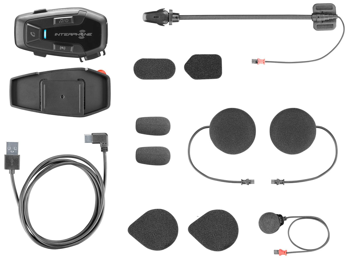 Interphone hjelm kommunikationssystem u-com 7 r com. systemhjelm u-com7r doublekit