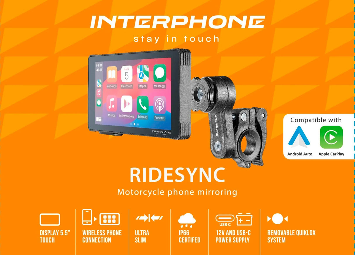 Interphone infotainment system sync 55 smart display sync 55 bilspil, Android auto 5.