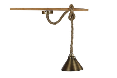 Cosydecor hængelampe på reb zink metal 25x25x15cm
