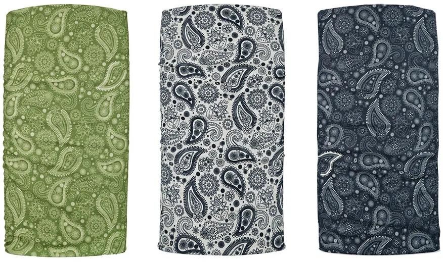 Oxford multifunktionelle klude behagelige halstørklæder behagelige paisley 3-pak