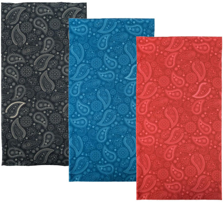 Oxford multifunktionelt stykke comfy halstørklæde comfy paisley rød 3-pak