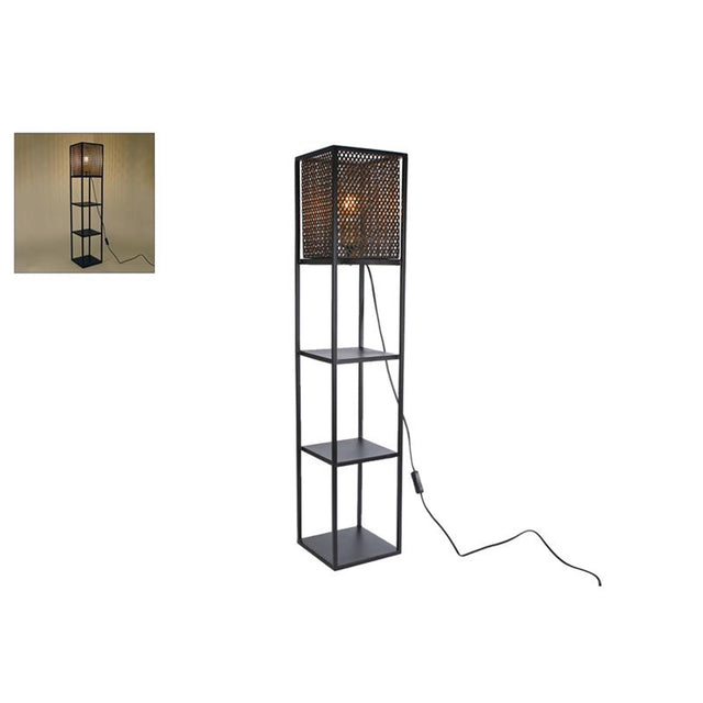 Cosydecor stålampe fransk sort 20x20x100cm