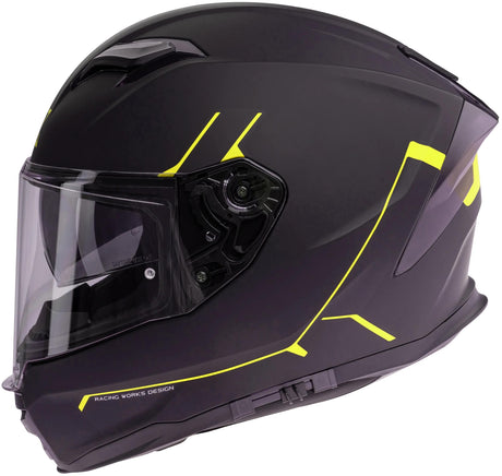 Spec-x helhjelm sx-82.03 r2 stinger hjelm sx-82.03 r2 bw mat neon gul m pin
