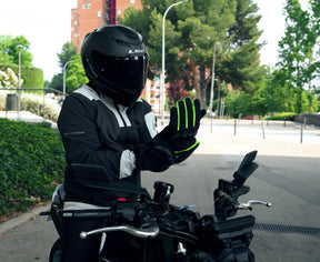 Ls2 überziehhandschuh thermorain handske thermorain sort h-v gul xs-s