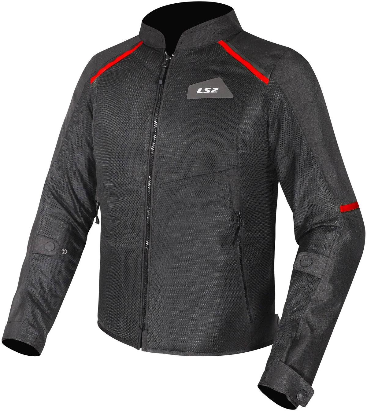 Ls2 jakke breeze man jakke breeze herre sort rød gr. xl