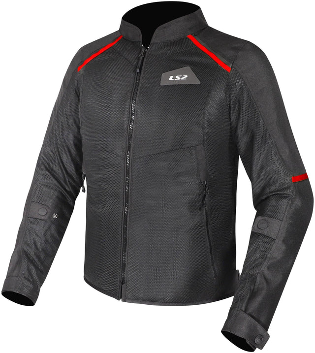 Ls2 jakke breeze man jakke breeze herre sort rød gr. xl