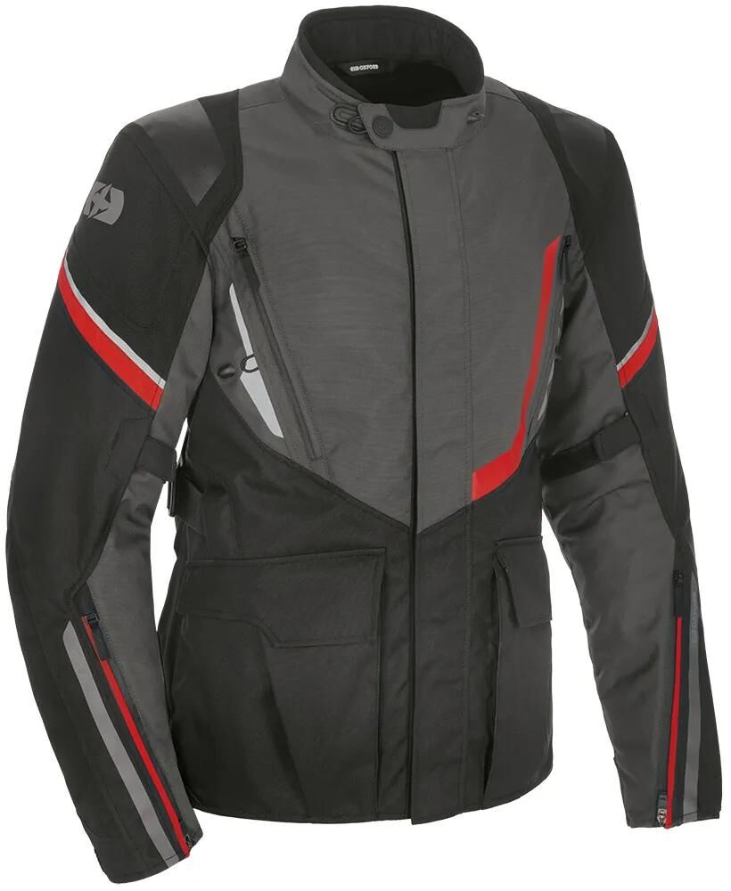 Oxford jakke montreal 4.0 jakke montreal 4. sort grå rød str. 3xl