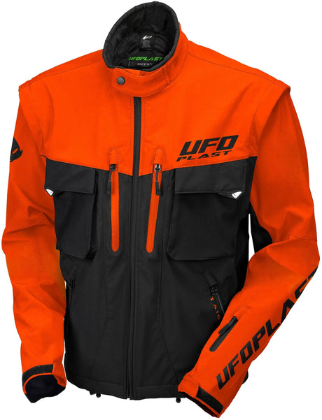Ufo tissejakke taiga enduro jakke ufo sort orange gr. m