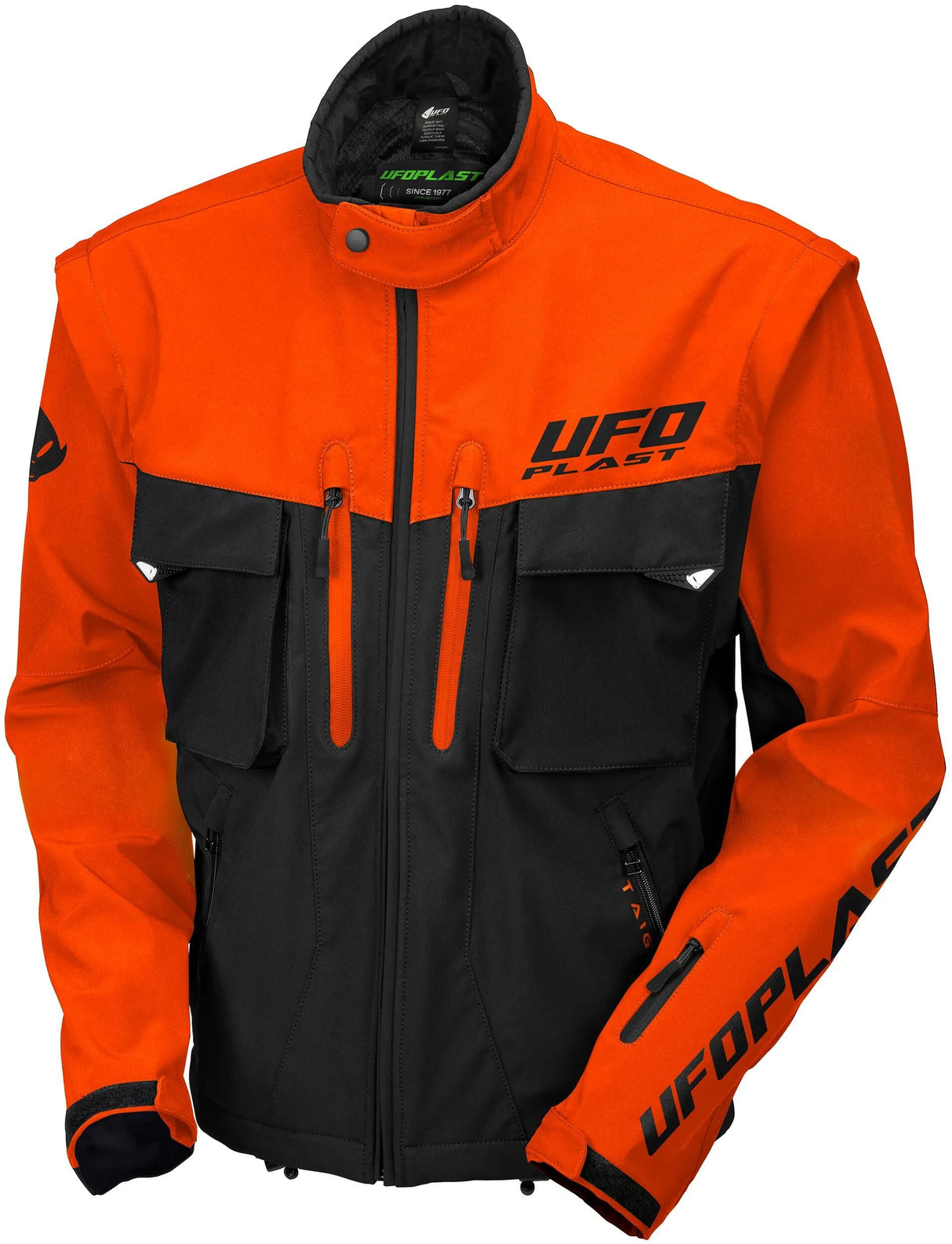 Ufo tissejakke taiga enduro jakke ufo sort orange gr. m