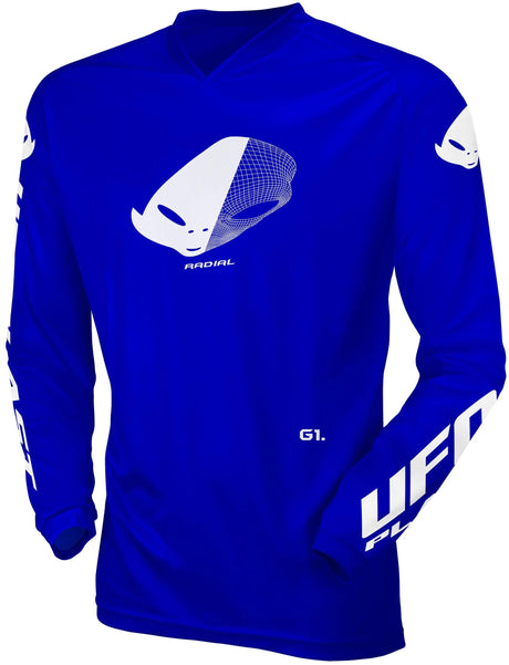 Ufo plast jersey mx radial børne trøje ufo rad blå gr. xxxs