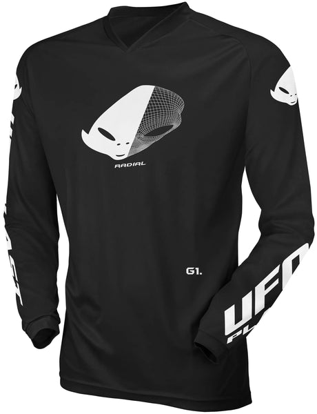 Ufo plast jersey mx radial børne jersey ufo rad sort gr. s
