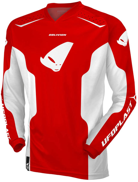 Ufo plast jersey mx oblivion mx jersey ufo oblivion rød hvid gr. l